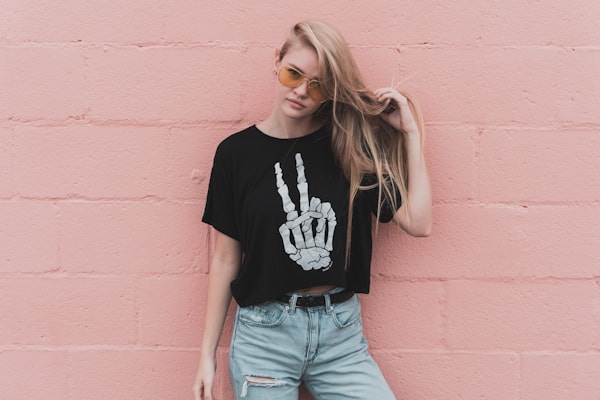 Fashion portrait wearing a black outfit