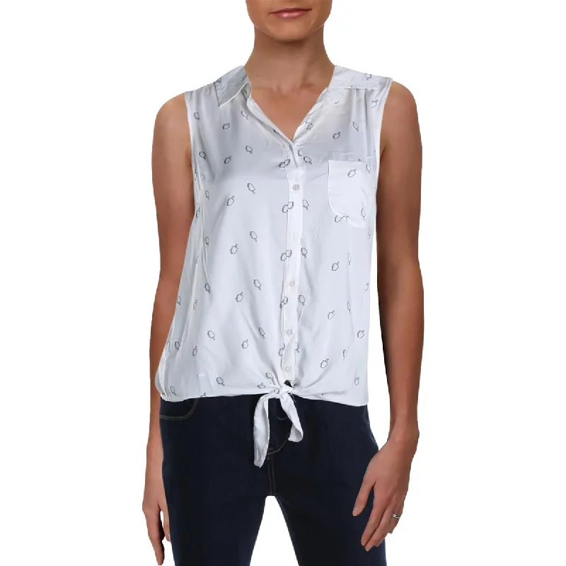 Jennifer & Grace Womens Popsicle  Graphic Sleeveless Blouse Versatile Layering Blouse