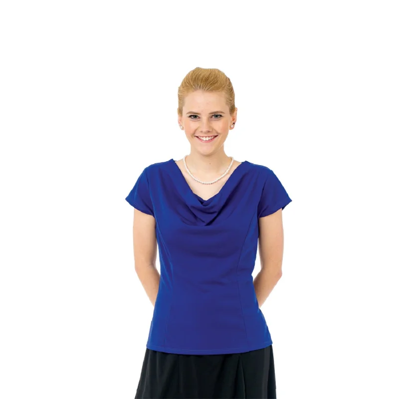 Priscilla Blouse - Cowl Neck Gathered Detail Blouse