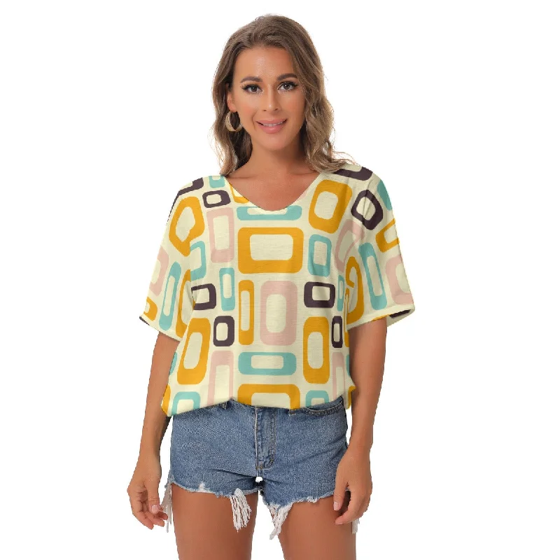 Retro Romance | V-Neck Blouse Classic White Blouse