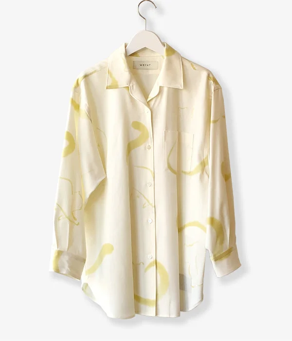 WRYHT/ONE-PIECE COLLAR BLOUSE(BONE/size1) Polished Work Blouse