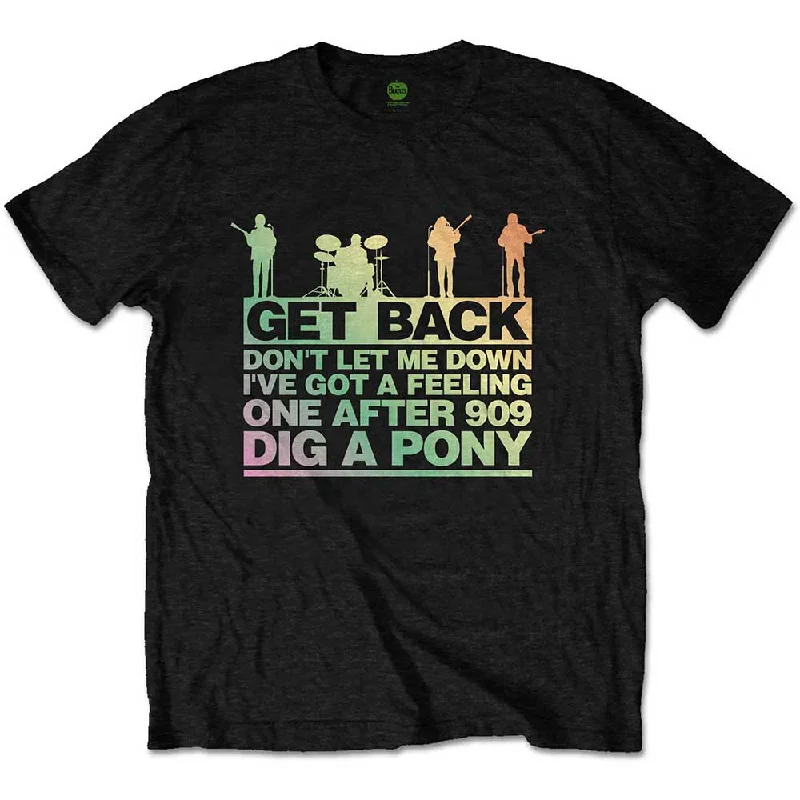 The Beatles | Official Band T-Shirt | Get Back Gradient Rayon Velvet Corduroy