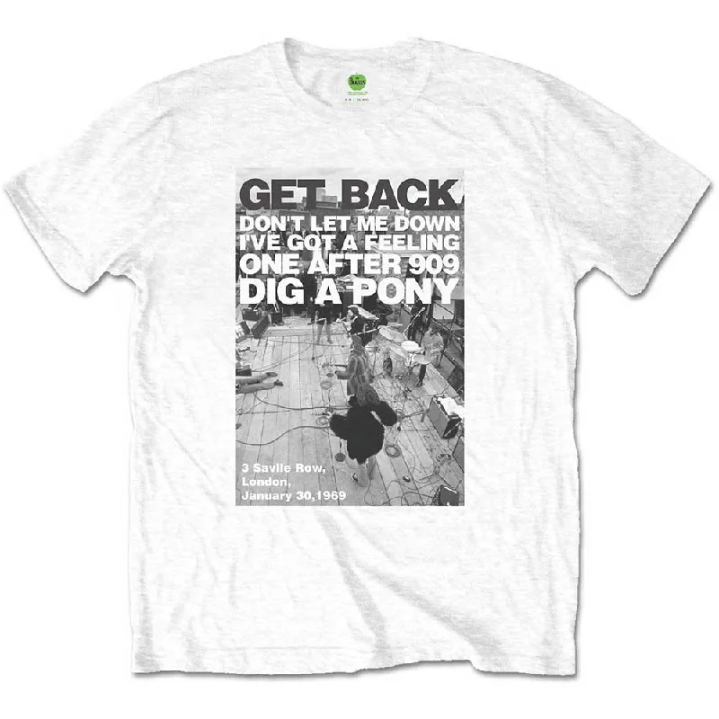 The Beatles | Official Band T-Shirt | Rooftop Shot Print Jacquard Patchwork