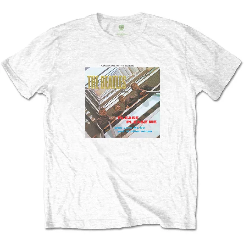 The Beatles | Official Band T-Shirt | Please Please Me Gold (Foiled) White Chenille Blend Fleece Blend Nylon Blend The Beatles | Official Band T-Shirt | Please Please Me Gold (Foiled) White Chenille Blend Fleece Blend Nylon Blend