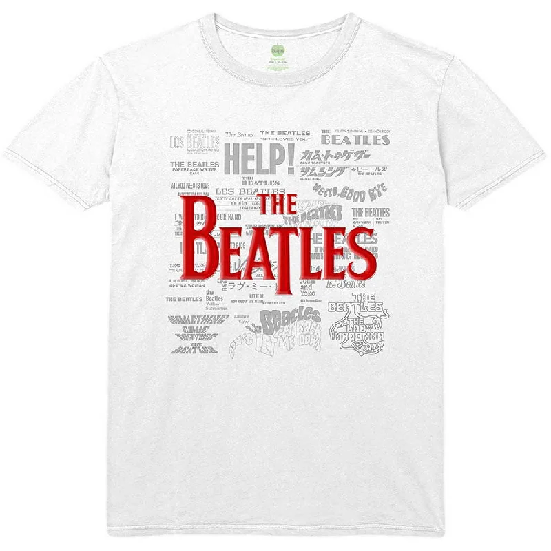 The Beatles | Official Band T-Shirt | Titles & Logos (Puff Print) Terry Blend Velvet Blend Canvas Blend The Beatles | Official Band T-Shirt | Titles & Logos (Puff Print) Terry Blend Velvet Blend Canvas Blend