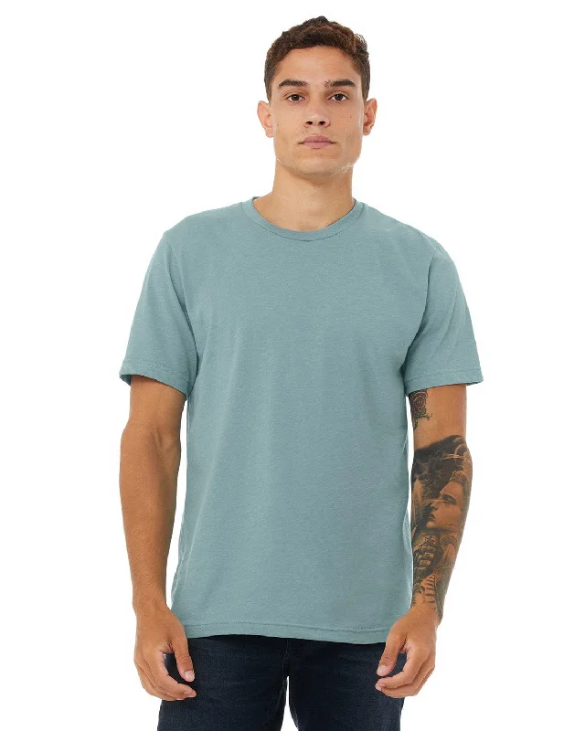 Bella+Canvas Unisex Heather CVC T-Shirt | Hthr Blue Lagoon Basic T-Shirt Crew Neck Short Sleeve Bella+Canvas Unisex Heather CVC T-Shirt | Hthr Blue Lagoon Basic T-Shirt Crew Neck Short Sleeve
