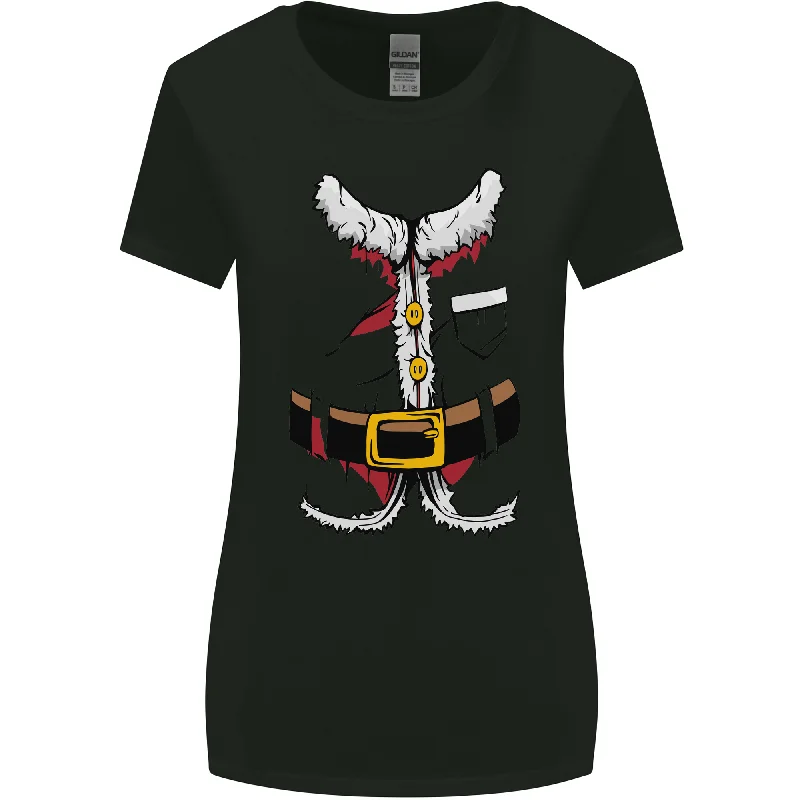 Christmas Santa Claus Fancy Dress Costume Womens Wider Cut T-Shirt V-Neck T-Shirt Long Sleeve Cotton Christmas Santa Claus Fancy Dress Costume Womens Wider Cut T-Shirt V-Neck T-Shirt Long Sleeve Cotton