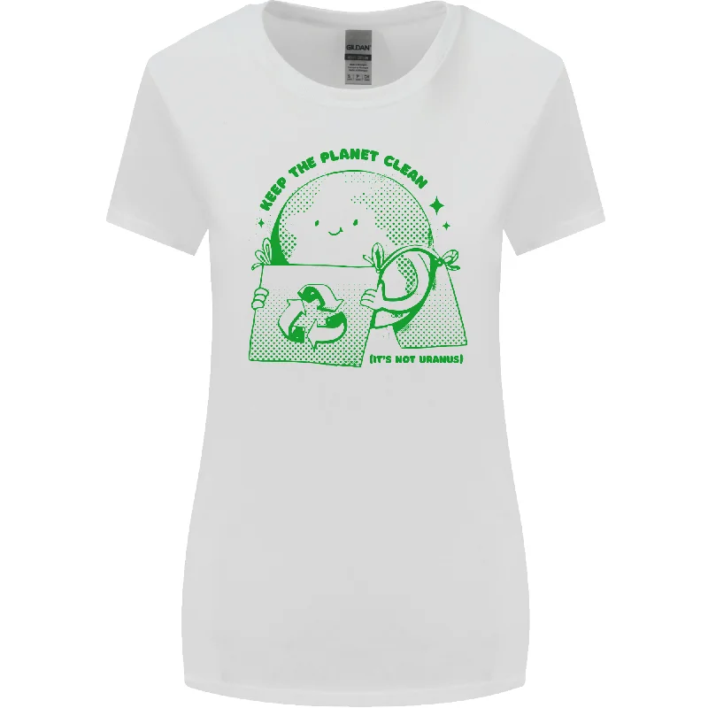 Climate Change Keep the Planet Clean Womens Wider Cut T-Shirt Plaid T-Shirt Polka Dot Checkered