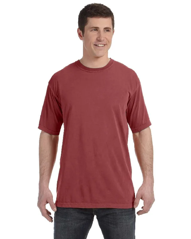 Comfort Colors Lightweight Garment-Dyed T-Shirt | Brick Real Fur Shearling Chenille