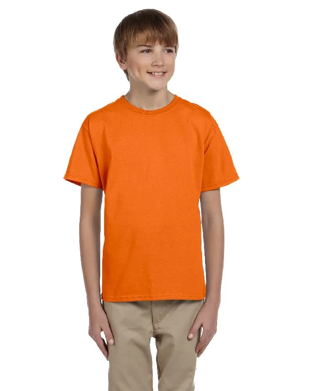 Fruit of the Loom Youth T-Shirt | Tennessee Orange Graphic Embroidered Appliqued