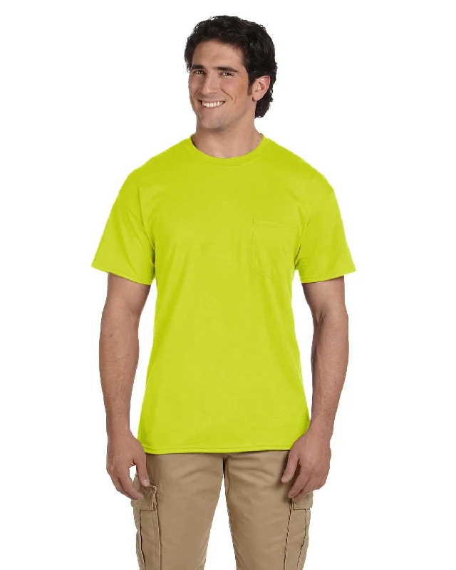 Gildan DryBlend 50/50 Pocket T-Shirt | Safety Green Mesh Blend Leather Blend Suede Blend Gildan DryBlend 50/50 Pocket T-Shirt | Safety Green Mesh Blend Leather Blend Suede Blend