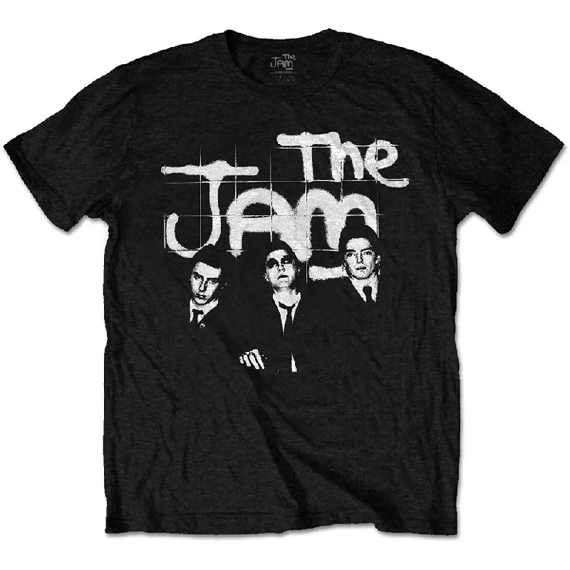 The Jam | Official Band T-Shirt | B&W Group Shot Ribbed T-Shirt High Neck Heavyweight The Jam | Official Band T-Shirt | B&W Group Shot Ribbed T-Shirt High Neck Heavyweight