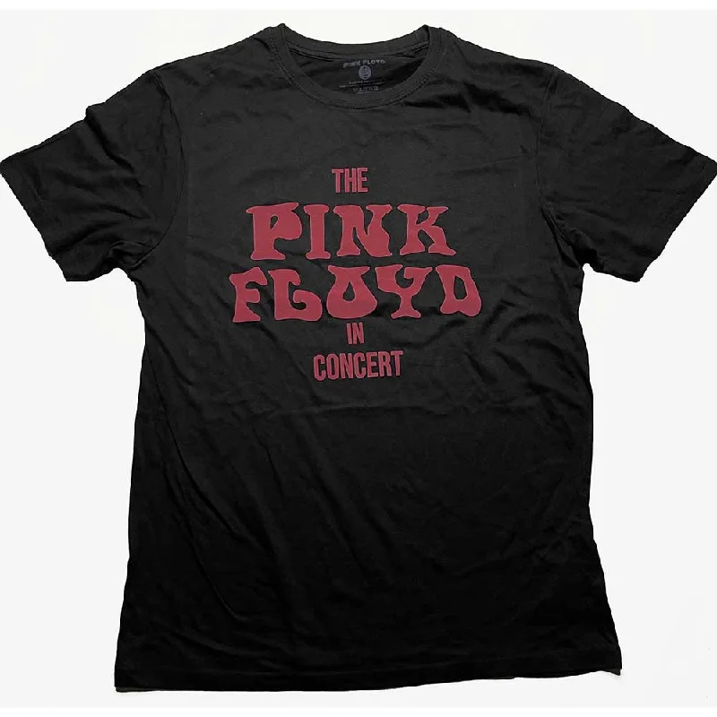 Pink Floyd | Official Band T-Shirt | In Concert (Puff Print) Hooded Caped Shawl Collar