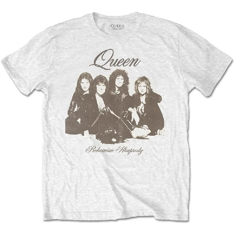 Queen | Official Band T-Shirt | Bo Rhap Portrait Basic T-Shirt Crew Neck Short Sleeve