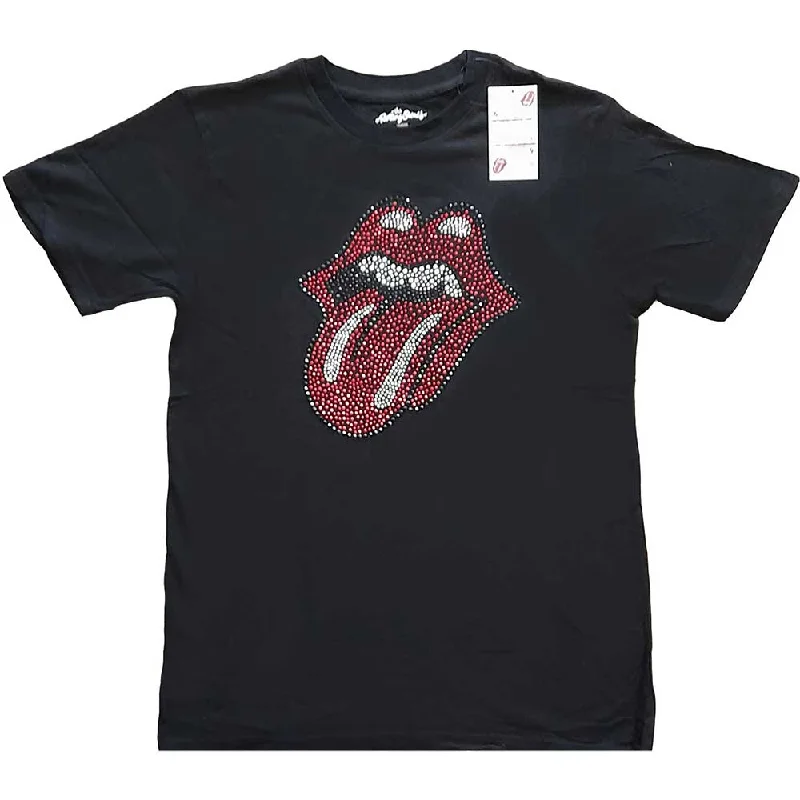 The Rolling Stones | Official Band T-Shirt | Classic Tongue (Diamante) Polka Dot Checkered Tartan The Rolling Stones | Official Band T-Shirt | Classic Tongue (Diamante) Polka Dot Checkered Tartan