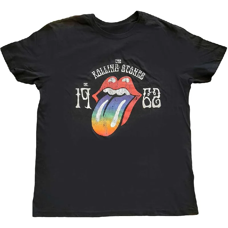 The Rolling Stones | Official Band T-Shirt | Sixty Rainbow Tongue '62 (Puff Print) Lace Blend Ribbed Blend Corduroy Blend The Rolling Stones | Official Band T-Shirt | Sixty Rainbow Tongue '62 (Puff Print) Lace Blend Ribbed Blend Corduroy Blend