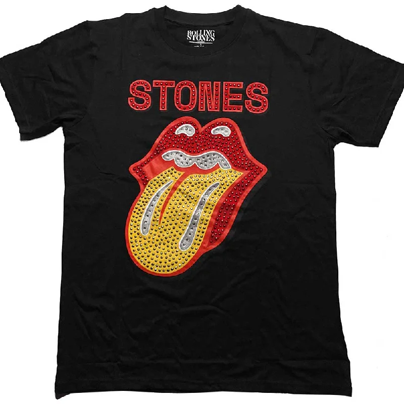 The Rolling Stones | Official Band T-Shirt | Dia Tongue (Diamante) Mesh Canvas Denim The Rolling Stones | Official Band T-Shirt | Dia Tongue (Diamante) Mesh Canvas Denim