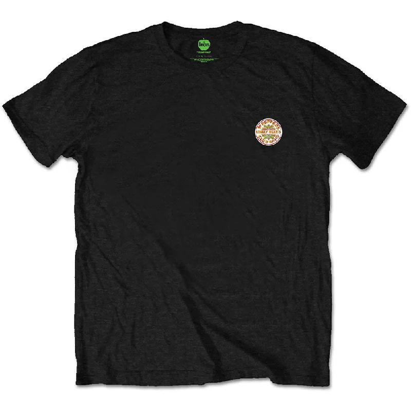 The Beatles | Official Band T-Shirt | Sgt Pepper (Back Print) Rayon Velvet Corduroy