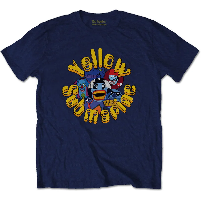 The Beatles | Official Band T-Shirt | Yellow Submarine Baddies Silk Blend Satin Velvet The Beatles | Official Band T-Shirt | Yellow Submarine Baddies Silk Blend Satin Velvet