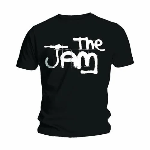 The Jam | Official Band T-Shirt | Spray Logo Collared Crew Neck Turtle Neck