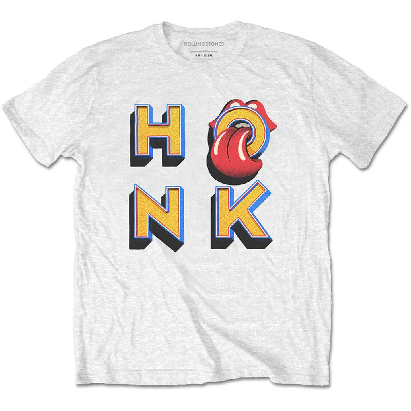 The Rolling Stones | Official Band T-Shirt | Honk Letters Graphic Embroidered Appliqued The Rolling Stones | Official Band T-Shirt | Honk Letters Graphic Embroidered Appliqued