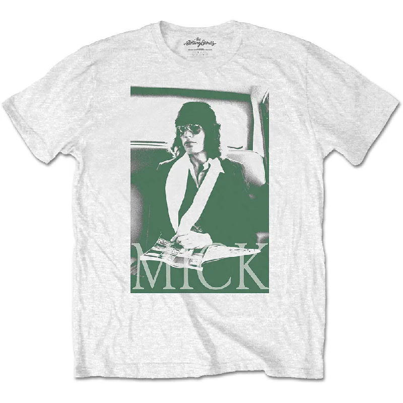 The Rolling Stones | Official Band T-Shirt | Mick Photo Version 1 Chenille Brocade Lace The Rolling Stones | Official Band T-Shirt | Mick Photo Version 1 Chenille Brocade Lace