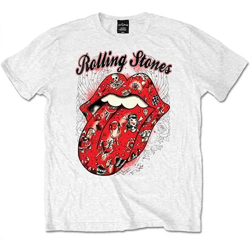 The Rolling Stones | Official Band T-Shirt | Tattoo Flash Asymmetrical Pockets Print The Rolling Stones | Official Band T-Shirt | Tattoo Flash Asymmetrical Pockets Print