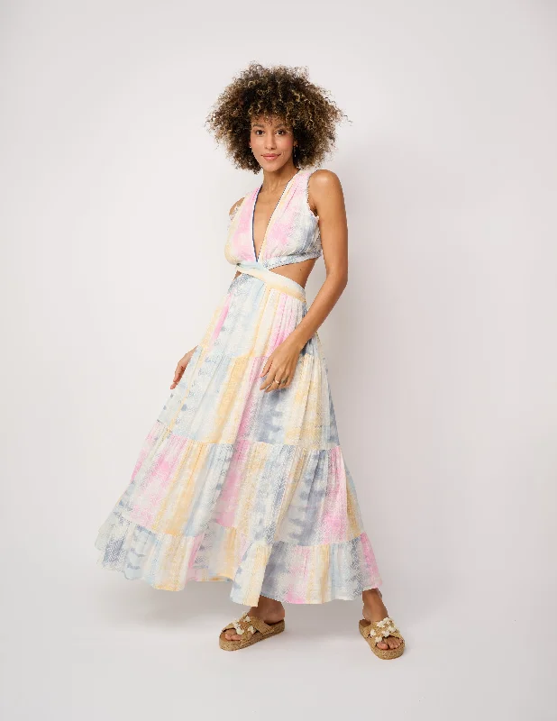 Basique Maxi Dress Fashionable High-Low Maxi Dress