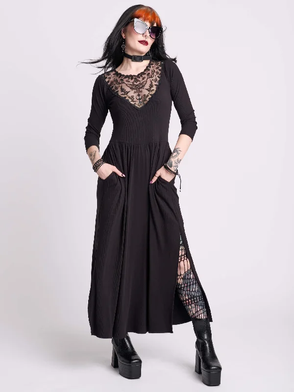 Dark Delights Maxi Dress Stylish Boho Chic Maxi Dress