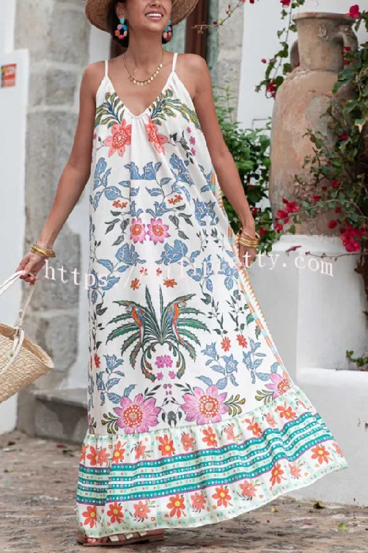 Marisol Linen Blend Unique Print A-line Slip Loose Maxi Dress Stylish Pleated A-Line Maxi Dress Marisol Linen Blend Unique Print A-line Slip Loose Maxi Dress Stylish Pleated A-Line Maxi Dress