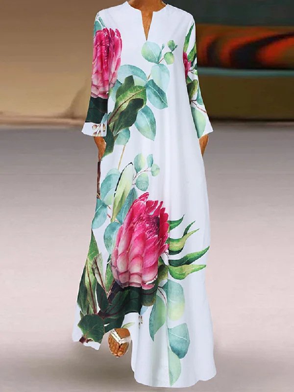 White Floral Dress