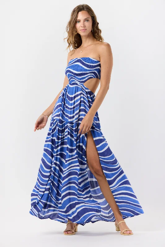 Flutter Maxi Dress Fashionable Sheer Maxi Dress