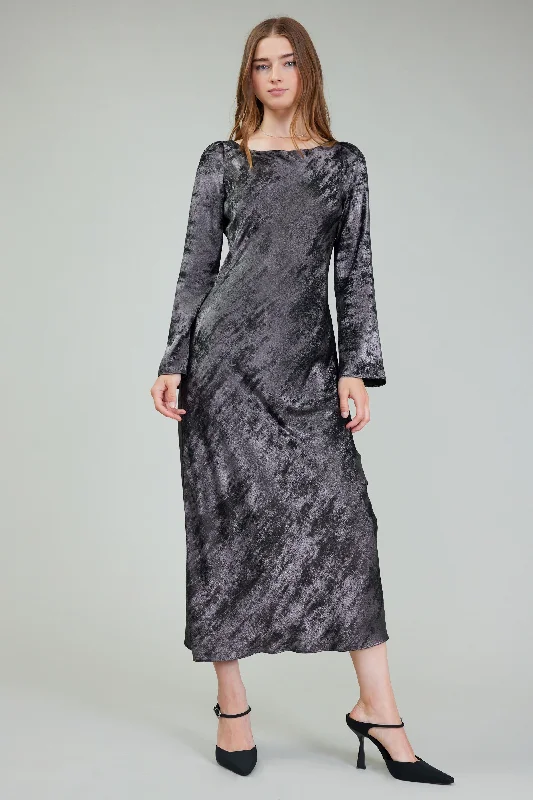 Opalescent Textured Maxi Dress Comfortable Bohemian Maxi Dress