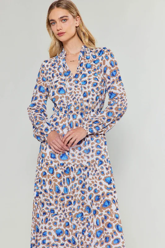 Sapphire Cenote Print Maxi Dress Stylish A-Line Maxi Dress
