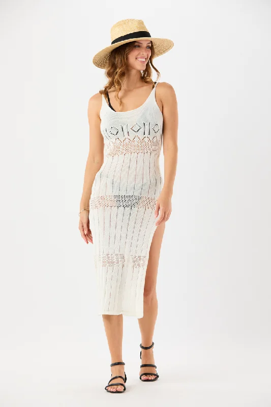 Marcella Crochet Maxi Dress Chic Off-Shoulder Maxi Dress