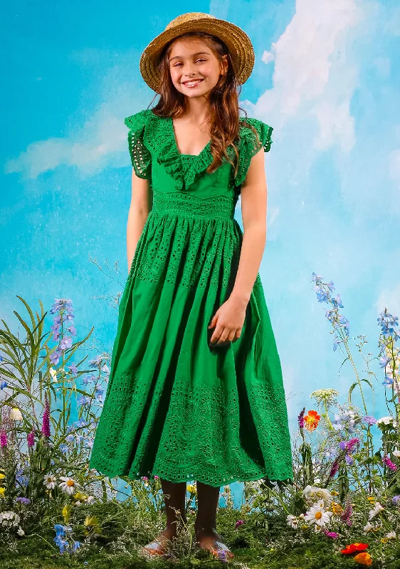 Naomi Embroidered Maxi Dress Comfortable Cotton Maxi Dress