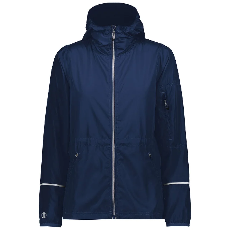 Holloway Women's Navy Packable Full Zip Jacket Quilted Jacket Puffer Jacket Insulated Jacket Holloway Women's Navy Packable Full Zip Jacket Quilted Jacket Puffer Jacket Insulated Jacket