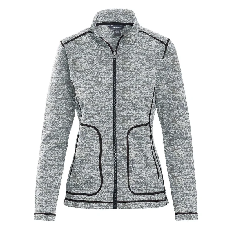 Landway Women's Heather Grey Summit Textured Knit Jacket Cotton Jacket Linen Jacket Terry Jacket Landway Women's Heather Grey Summit Textured Knit Jacket Cotton Jacket Linen Jacket Terry Jacket