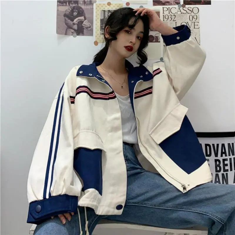 Getadme-American Vintage Jacket Korean Clothes Women Oversize Safari Style Jackets Couple Casual All-match Outwear Fashion Coat Satin Jacket Silk Jacket Chiffon Jacket Getadme-American Vintage Jacket Korean Clothes Women Oversize Safari Style Jackets Couple Casual All-match Outwear Fashion Coat Satin Jacket Silk Jacket Chiffon Jacket