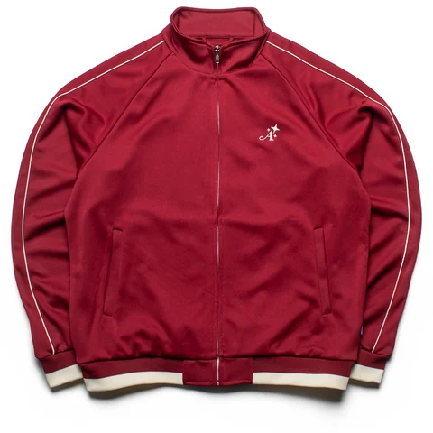 Awake NY Star 'A' Embroidered Track Jacket - Merlot Tailored Jacket Straight Jacket A-Line Jacket Awake NY Star 'A' Embroidered Track Jacket - Merlot Tailored Jacket Straight Jacket A-Line Jacket