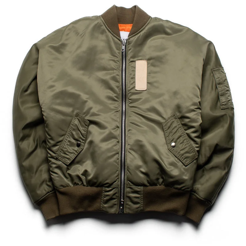 BTFL Flight Jacket - Military Green Chenille Jacket Brocade Jacket Lace Jacket