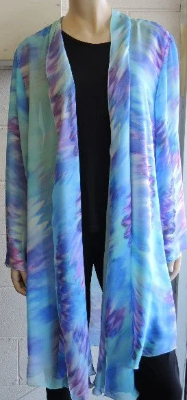 Lorissa Long Chiffon Jacket Knit Fabric Woven Fabric Fleece Fabric