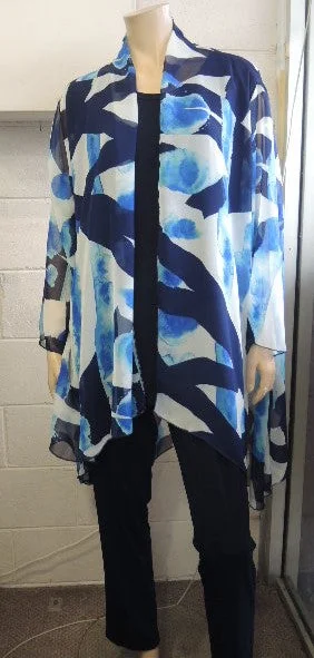 Party Girl Chiffon Jacket Tiered Jacket Buttoned Jacket Zippered Jacket