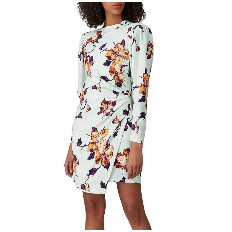 A.L.C Mint Jane Mini Dress Floral Size 14 Cozy Knitted Mini Dress