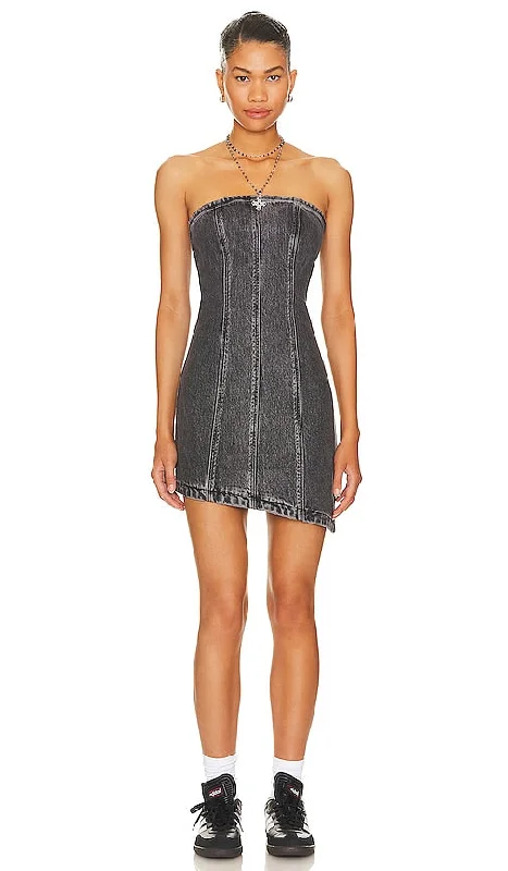 Abrand Chloe Bustier Mini Dress in Black Fashionable Summer Mini Dress
