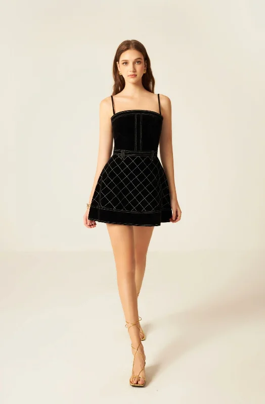 Beatrix Velvet Mini Dress Chic Sleeveless Mini Dress
