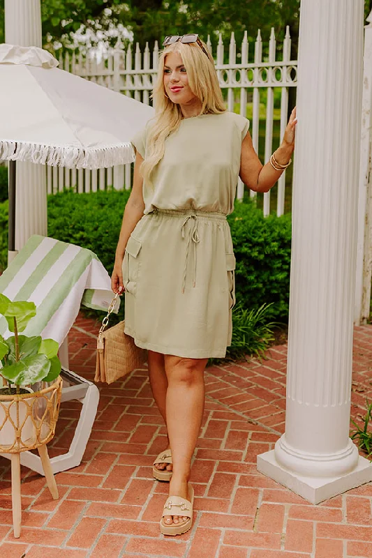 Central Park Stroll Cargo Mini Dress Curves Trendy Tulle Mini Dress