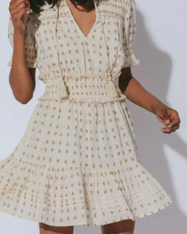 "Kellen" Mini Dress Fashionable Lace-Trim Mini Dress