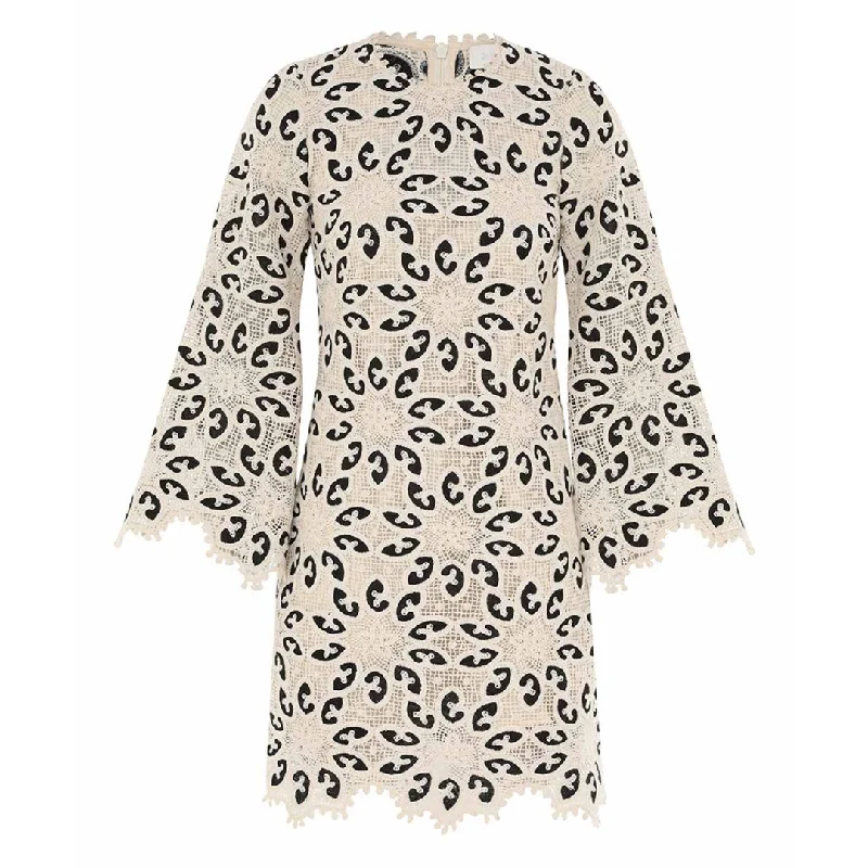 Lace Ottie Mini Dress Cozy Satin Mini Dress