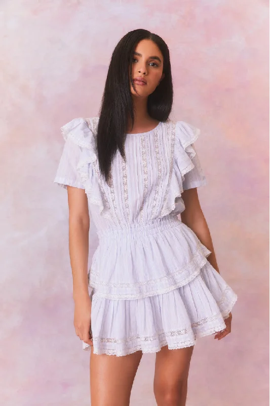 Natasha Stripe Cotton Mini Dress Classic Solid Mini Dress